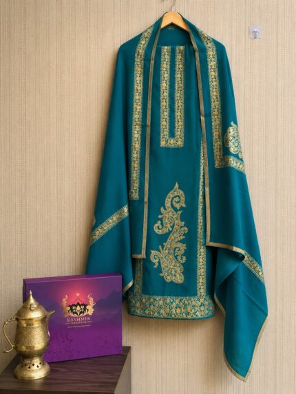 Teal Blue Aari Work Suit